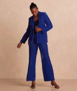 The Sustainable Velvet Collection Wide Leg Pant - Imperial -Classic Lady Wear Store VelvetBlazer Blue 1 4fce1bf7 077a 41a6 8d12 6e1bee20caed