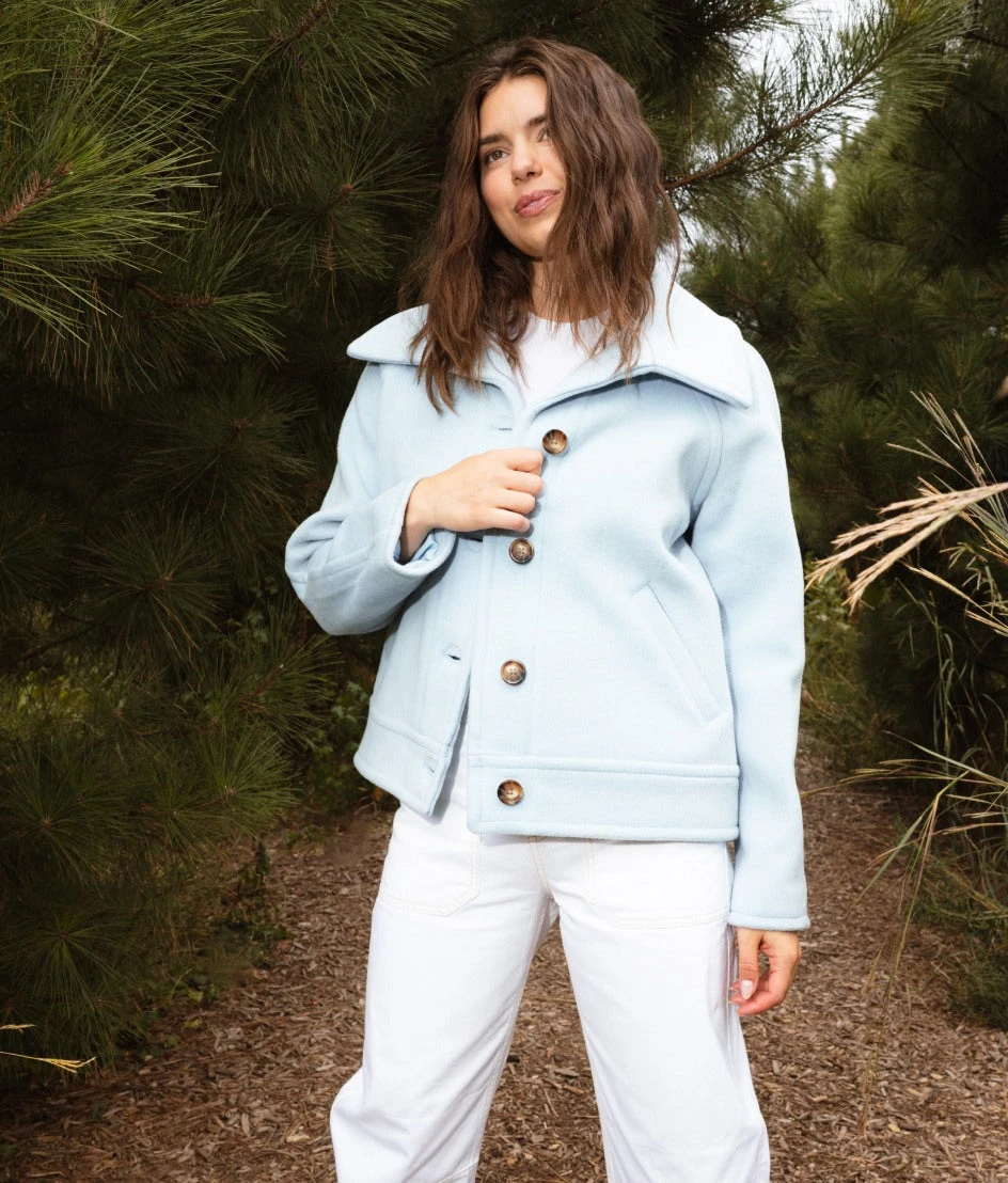 The Warmest Wool Short Coat - Frost 2 The Warmest Wool Short Coat - Frost - Image 2