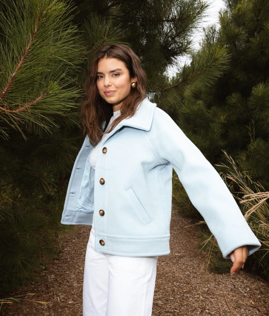 The Warmest Wool Short Coat - Frost 4 The Warmest Wool Short Coat - Frost - Image 4