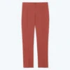 The Multitasking Slit Front Ankle Pant - Terracotta