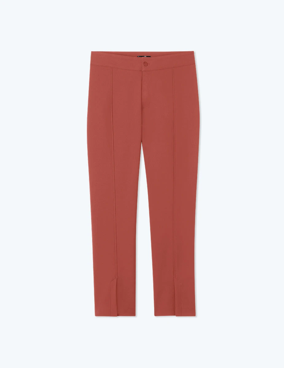 The Multitasking Slit Front Ankle Pant - Terracotta 1 The Multitasking Slit Front Ankle Pant - Terracotta