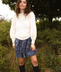 Classic Lady Wear Store -Classic Lady Wear Store Year Round Balloon Sleeve Pompom Sweater Dune 2