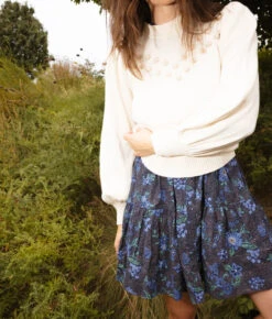 The Year-Round Balloon Sleeve Pompom Sweater - Dune -Classic Lady Wear Store Year Round Balloon Sleeve Pompom Sweater Dune 4