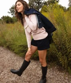 The Year-Round Crewneck Ruffle Sweater - Petal 10 The Year-Round Crewneck Ruffle Sweater - Petal -Classic Lady Wear Store Year Round Crewneck Ruffle Sweater Petal 5