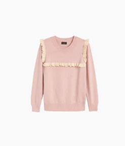 The Year-Round Crewneck Ruffle Sweater - Petal 11 The Year-Round Crewneck Ruffle Sweater - Petal -Classic Lady Wear Store Year Round Crewneck Ruffle Sweater Petal 6