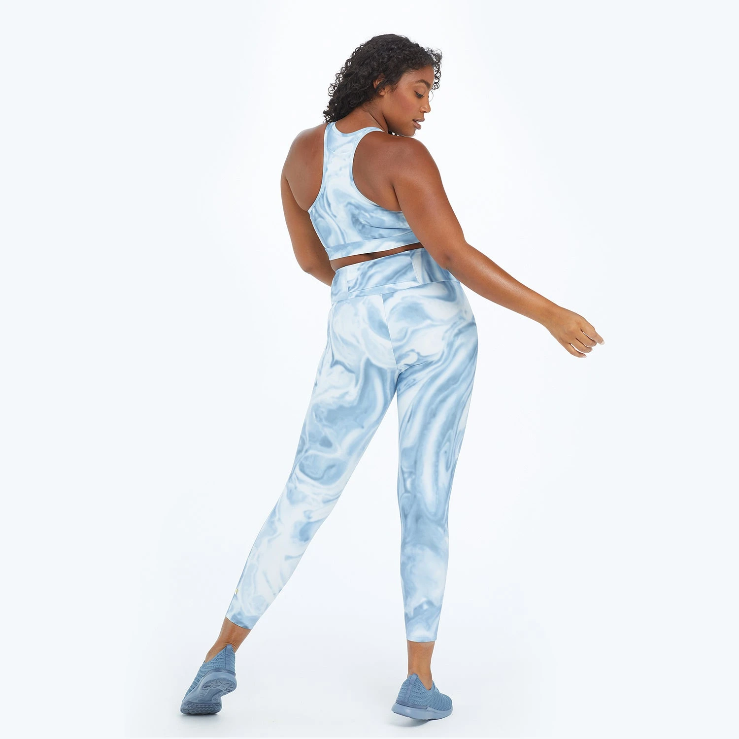 The Do-It-All High Rise 7/8 Leggings - Slate Marble 3 The Do-It-All High Rise 7/8 Leggings - Slate Marble - Image 3