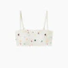 The Oasis Bikini Top - Small Scatter Stars In White Sand