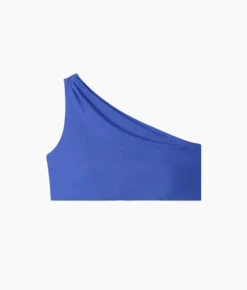 The Ruched Sidestroke Bikini Top - Hydrangea -Classic Lady Wear Store flatlaygraybackground 5