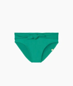 The Tie Belt High Leg Mid Rise Bottom - Seaglass -Classic Lady Wear Store flaylaygraybackground 192