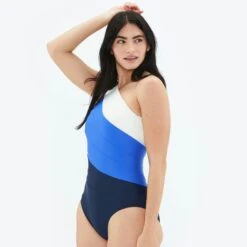 The Long Torso Sidestroke - Deep Sea & Hydrangea & White Sand -Classic Lady Wear Store sidestroke blue front web 6f33d78c e32e 4e6d b257 582ef71dadf1