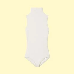 The Sleeveless Day To Night Bodysuit - White Sand